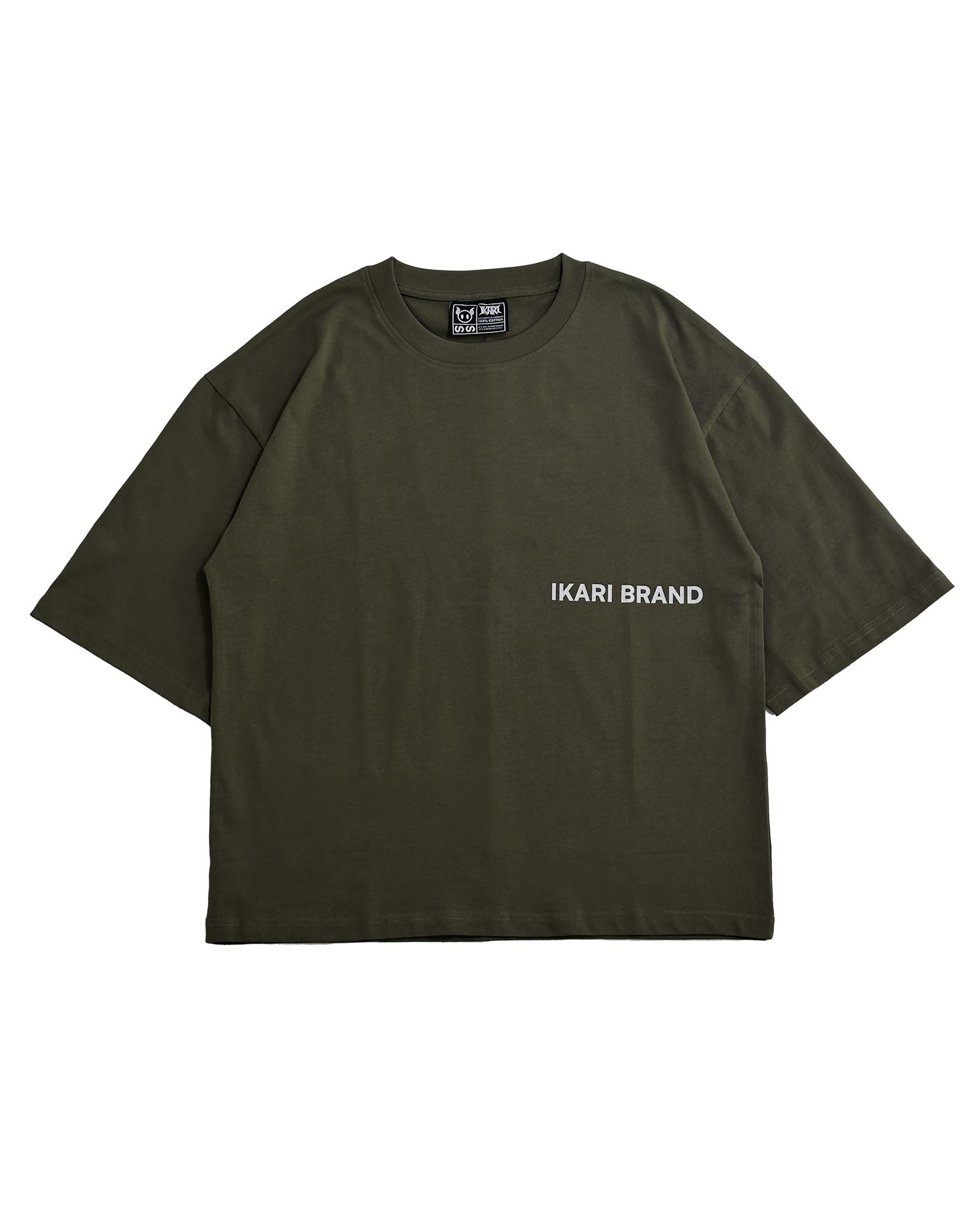WORN IKA - BOXY MILITARY GREEN TEE
