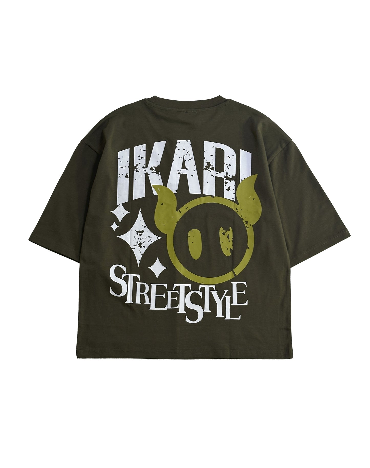 WORN IKA - BOXY MILITARY GREEN TEE