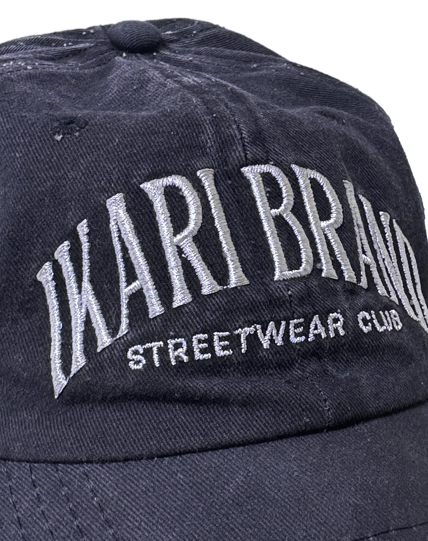 IKARI CLUB - LOW WASHED BLACK CAP