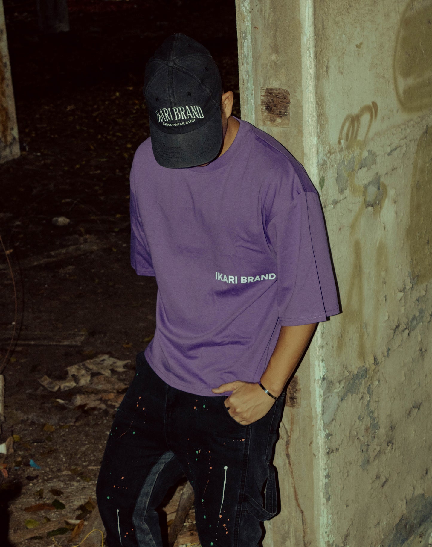 WORN IKA - BOXY INTENSE PURPLE TEE