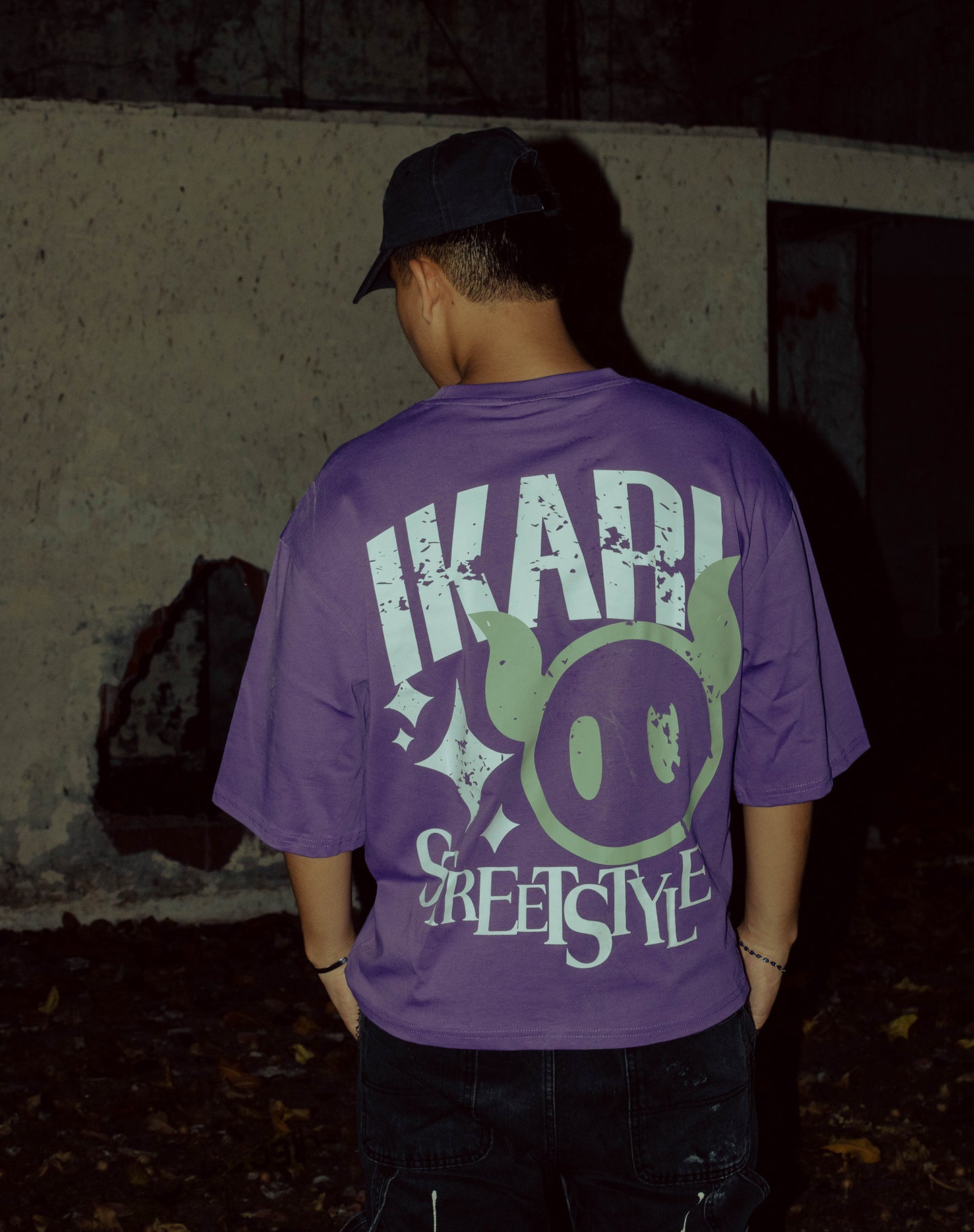 WORN IKA - BOXY INTENSE PURPLE TEE